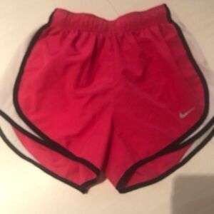 Red Athletic Shorts with Black Trim​​​